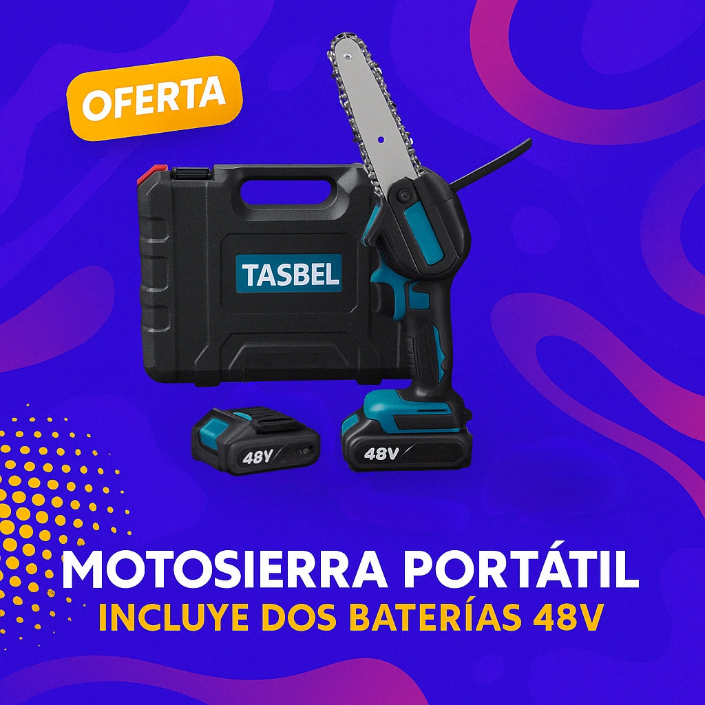 MOTOSIERRA PORTÁTIL | INCLUYE DOS BATERÍAS 48V