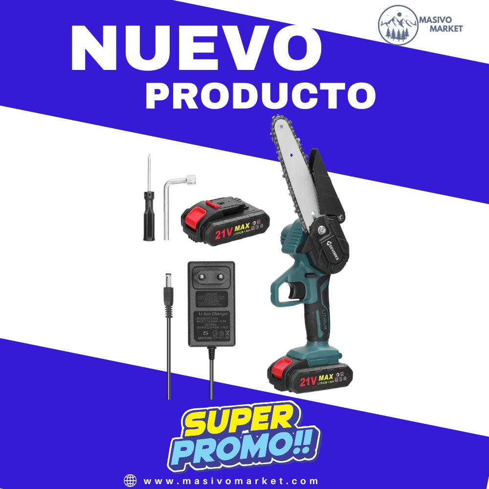 MOTOSIERRA PORTÁTIL | INCLUYE DOS BATERÍAS