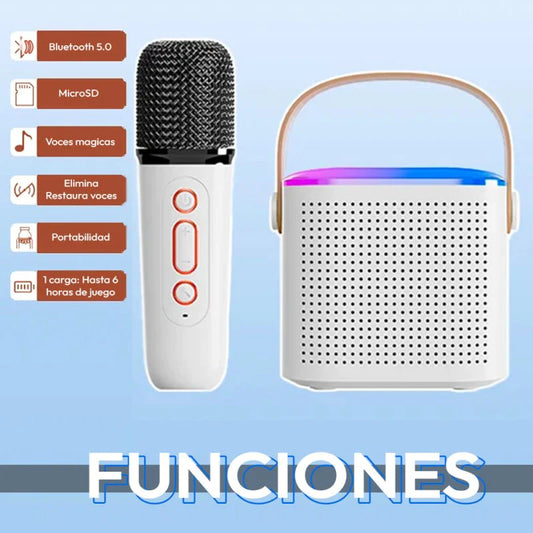 PARLANTE BLUETOOTH MICROFONO KARAOKE